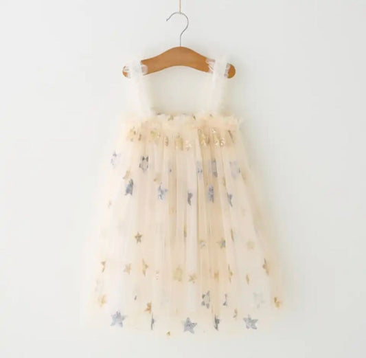 Vestido de tul y lentejuelas Stars & Beige